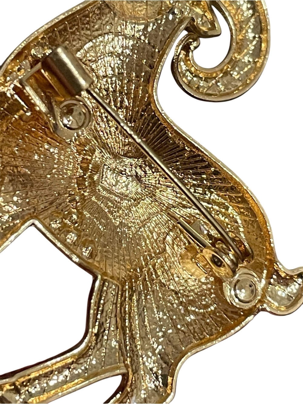 Iridescent Pink zodiac Brooch with Crystal Accents - Picture 3 of 3
